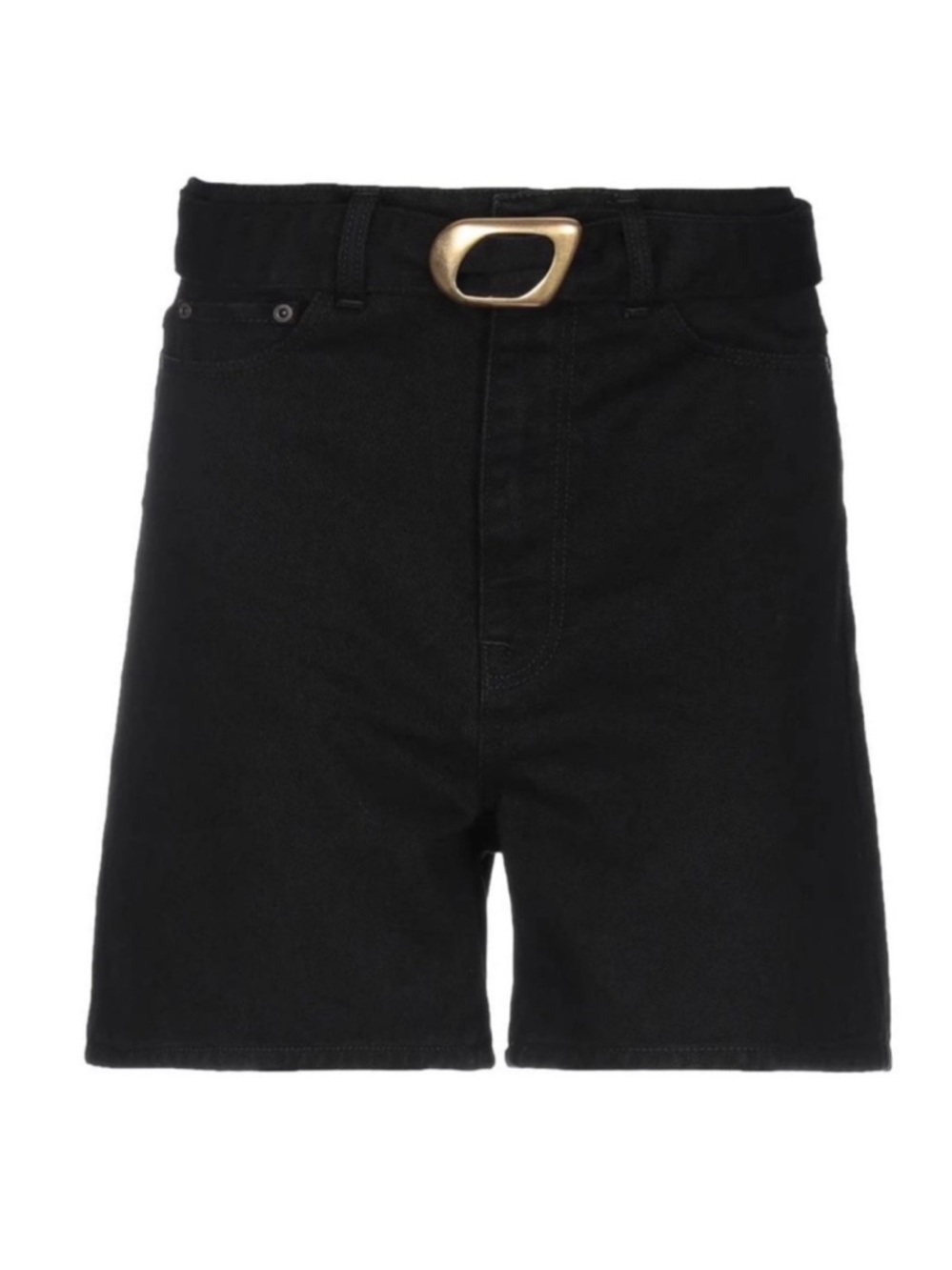 Magda Butrym Belted Black High Rise Shorts Size 4